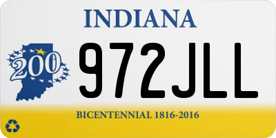 IN license plate 972JLL