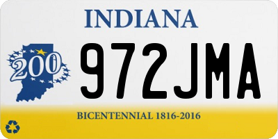 IN license plate 972JMA