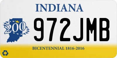 IN license plate 972JMB