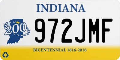 IN license plate 972JMF