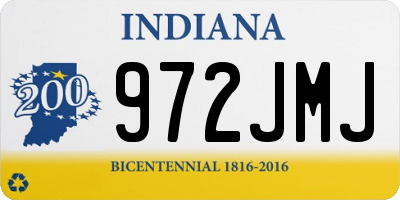IN license plate 972JMJ