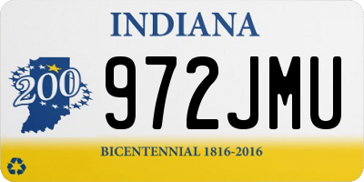 IN license plate 972JMU