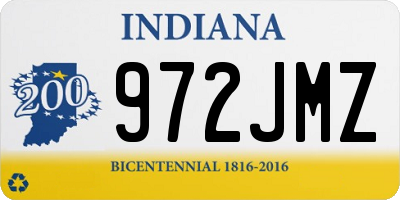 IN license plate 972JMZ