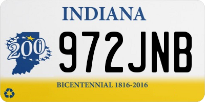 IN license plate 972JNB