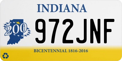 IN license plate 972JNF