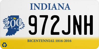 IN license plate 972JNH