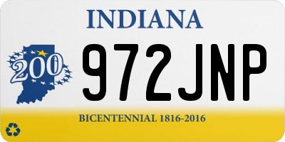 IN license plate 972JNP