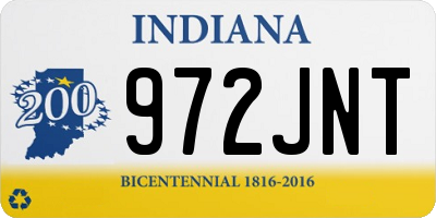 IN license plate 972JNT