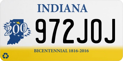 IN license plate 972JOJ