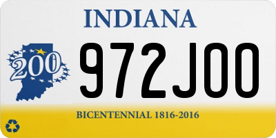 IN license plate 972JOO