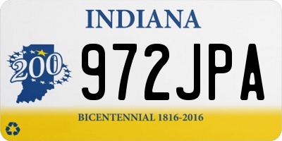 IN license plate 972JPA