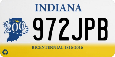 IN license plate 972JPB