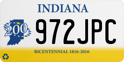 IN license plate 972JPC