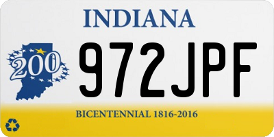 IN license plate 972JPF