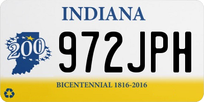 IN license plate 972JPH