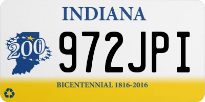 IN license plate 972JPI