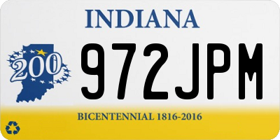 IN license plate 972JPM