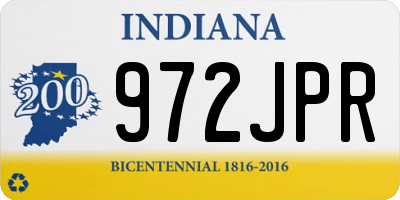 IN license plate 972JPR