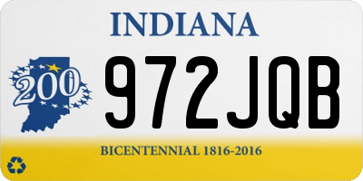 IN license plate 972JQB