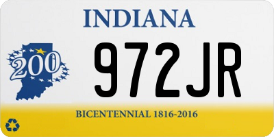 IN license plate 972JR