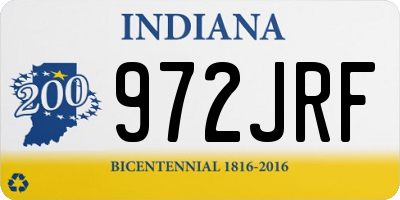 IN license plate 972JRF