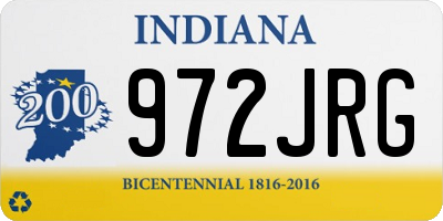 IN license plate 972JRG