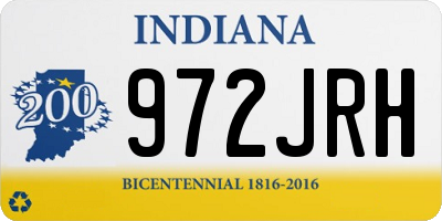 IN license plate 972JRH
