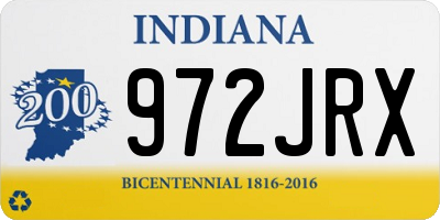 IN license plate 972JRX