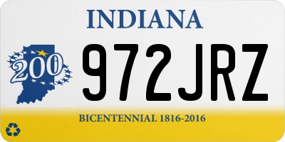 IN license plate 972JRZ