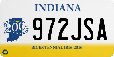 IN license plate 972JSA