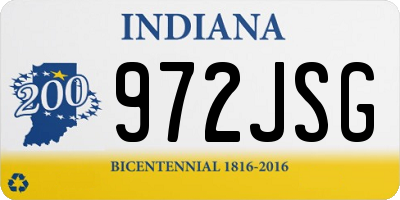 IN license plate 972JSG