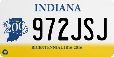 IN license plate 972JSJ