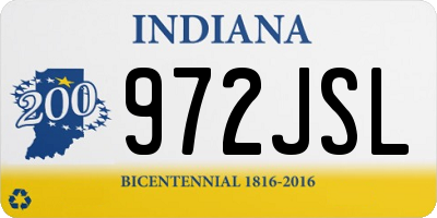 IN license plate 972JSL