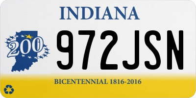 IN license plate 972JSN