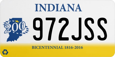 IN license plate 972JSS