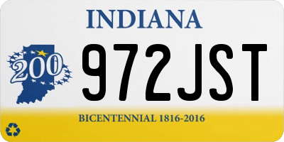 IN license plate 972JST