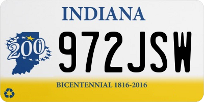 IN license plate 972JSW