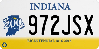 IN license plate 972JSX