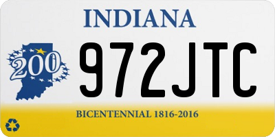 IN license plate 972JTC