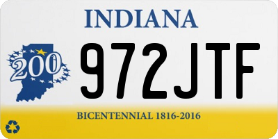 IN license plate 972JTF