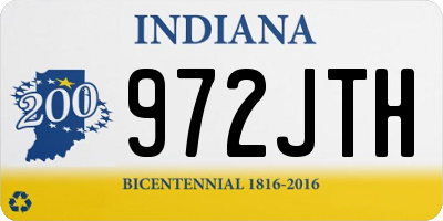 IN license plate 972JTH