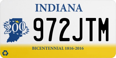 IN license plate 972JTM
