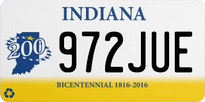 IN license plate 972JUE
