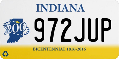 IN license plate 972JUP