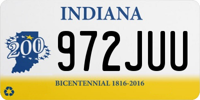 IN license plate 972JUU