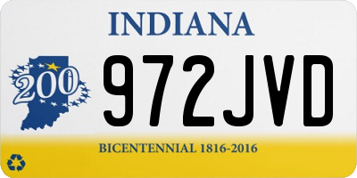 IN license plate 972JVD