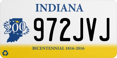 IN license plate 972JVJ