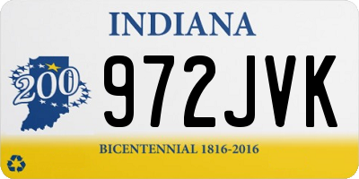 IN license plate 972JVK