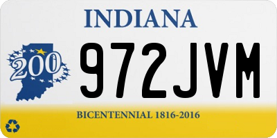 IN license plate 972JVM
