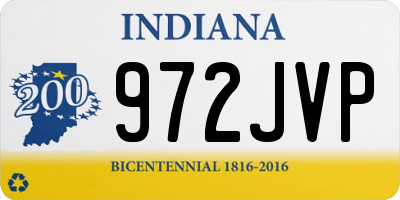 IN license plate 972JVP